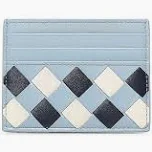 Ví card intrecciato Bottega Veneta nam xanh